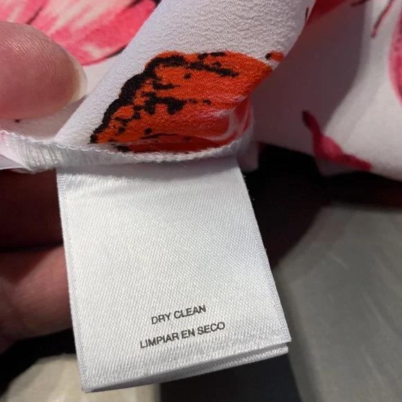 Jones New York Collection Butterfly Print Popover Blouse Size 8 - Picture 12 of 12